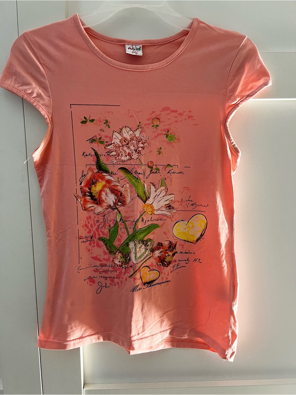 Coral Floral Graphic Tee